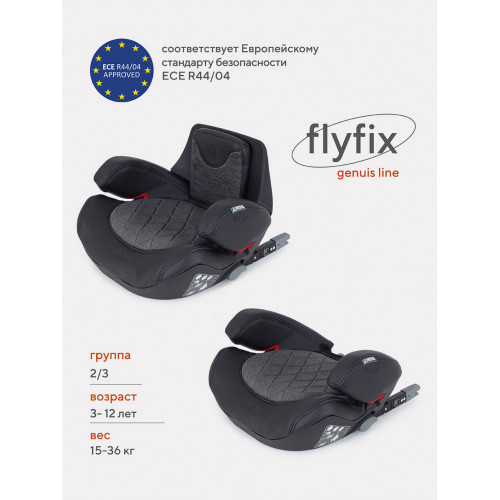 Автокресло Rant Flyfix Genius Line 2/3 (15-36 кг) dark grey