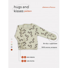 Распашонка Rant Hugs and kisses Pattern green 5373/5473