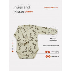 Боди Rant Hugs and kisses Pattern green 6473/6773