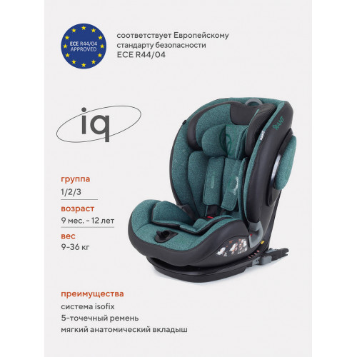 Автокресло Rant IQ isofix 1/2/3 (9-36 кг) Malachite